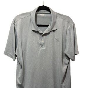 PUMA Light Grey Collared Polo Shirt (L)